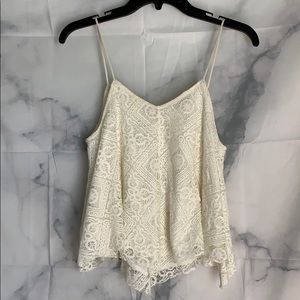 AMERICAN EAGLE WHITE LACE TANK TOP